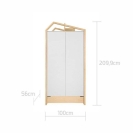 Schrank Tatam 2-türig weiß-natur