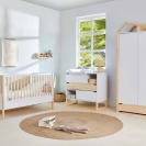 multifunktionales Babybett Tatam 70x140 weiß-natur