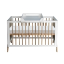 Theo Bebe Babybett Marelia Neige 60x120 weiß-Rattan