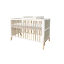 Theo Bebe Babybett Marelia Neige 70x140 weiß-Rattan