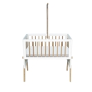 Theo Bebe Beistellbett Marelia Neige weiß-Rattan