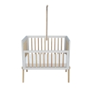 Theo Bebe Beistellbett Marelia Neige hellgrau-Rattan