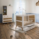 Theo Bebe Schrank Marelia Neige weiß-Rattan