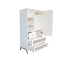 Theo Bebe Schrank Marelia Neige weiß-Rattan