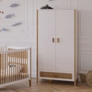 Theo Bebe Schrank Oceania Neige weiß-Rattan