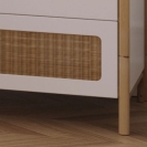 Theo Bebe Schrank Oceania Neige weiß-Rattan