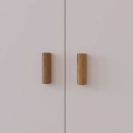 Theo Bebe Schrank Oceania Neige weiß-Rattan