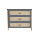 Theo Bebe Kommode Oceania Silex grau-Rattan