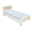 Theo Bebe Kinderbett Nami Neige weiß-Rattan 90x200