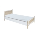 Theo Bebe Kinderbett Oceania Neige weiß-Rattan 90x200