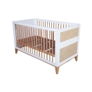 Theo Bebe Babybett Nami Neige 70x140 weiß-Rattan