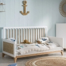 Theo Bebe Babybett Nami Neige 70x140 weiß-Rattan