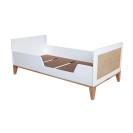 Theo Bebe Babybett Nami Neige 70x140 weiß-Rattan