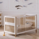 Theo Bebe Babybett Oceania Neige 70x140 weiß-Rattan