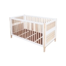 Theo Bebe Babybett Oceania Neige 70x140 weiß-Rattan