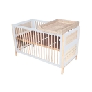 Theo Bebe Babybett Oceania Neige 70x140 weiß-Rattan