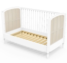 Theo Bebe Babybett Hermione Neige 70x140 weiß-Rattan