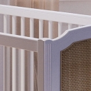 Theo Bebe Babybett Hermione Neige 70x140 weiß-Rattan