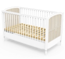 Theo Bebe Babybett Hermione Neige 70x140 weiß-Rattan