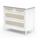 Theo Bebe Rattan Kommode Hermione Neige weiß