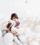 Deko Kissen Schwan mit Krone weiß Plüsch