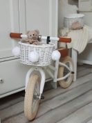 Fahrradkorb für Kinder Rattan weiß