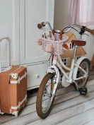 Fahrradkorb für Kinder Rattan rosa