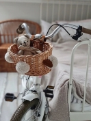 Fahrradkorb für Kinder Rattan natur