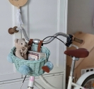 Fahrradkorb für Kinder Rattan mint