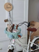 Fahrradkorb für Kinder Rattan mint