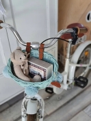 Fahrradkorb für Kinder Rattan mint