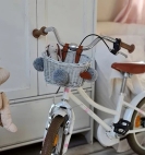 Fahrradkorb für Kinder Rattan grau