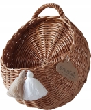Rattan Wandkorb natur Quasten