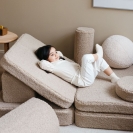 Wigiwama Kindersofa Teddy Biscuit beige