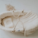 Moseskorb Meeko mit Matratze, Ständer und Textilien Milk weiß