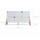 Große Kommode Lotta Latte 6 Schubladen