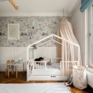 Hausbett Dream Nest 80x160cm Kiefer snow weiß