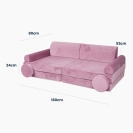Meowbaby Premium Spielsofa Velvet hellgrau