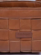 Kidsdepot Aufbewahrungskörbe Kess Leder braun 3er Set