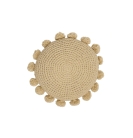 Kidsdepot Häkelkissen Lyna beige Pompons