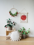 Kidsdepot Häkelkissen Lyan weiß Pompons