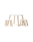 Kids Concept Kindertisch + 2 Hocker weiß