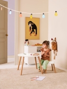 Kids Concept Kindertisch + 2 Hocker weiß