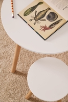 Kids Concept Kindertisch + 2 Hocker weiß