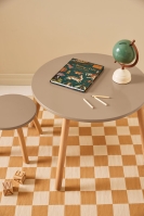 Kids Concept Kindertisch + 2 Hocker hellbraun