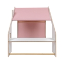 Meowbaby Holz Spielhaus weiß-rosa