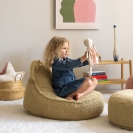 Wigiwama Sitzsack Bär Boucle Teddy Matcha