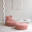Wigiwama Sitzsack Bär Boucle Teddy Guava rosa