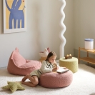 Wigiwama Sitzsack Bär Boucle Teddy Guava rosa