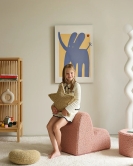 Wigiwama Boucle Teddy Stern Kissen Matcha grün